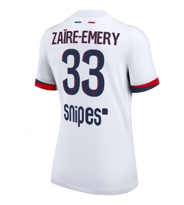 Paris Saint-Germain Warren Zaire-Emery #33 Replica Away Stadium Shirt for Women 2025-26 Short Sleeve